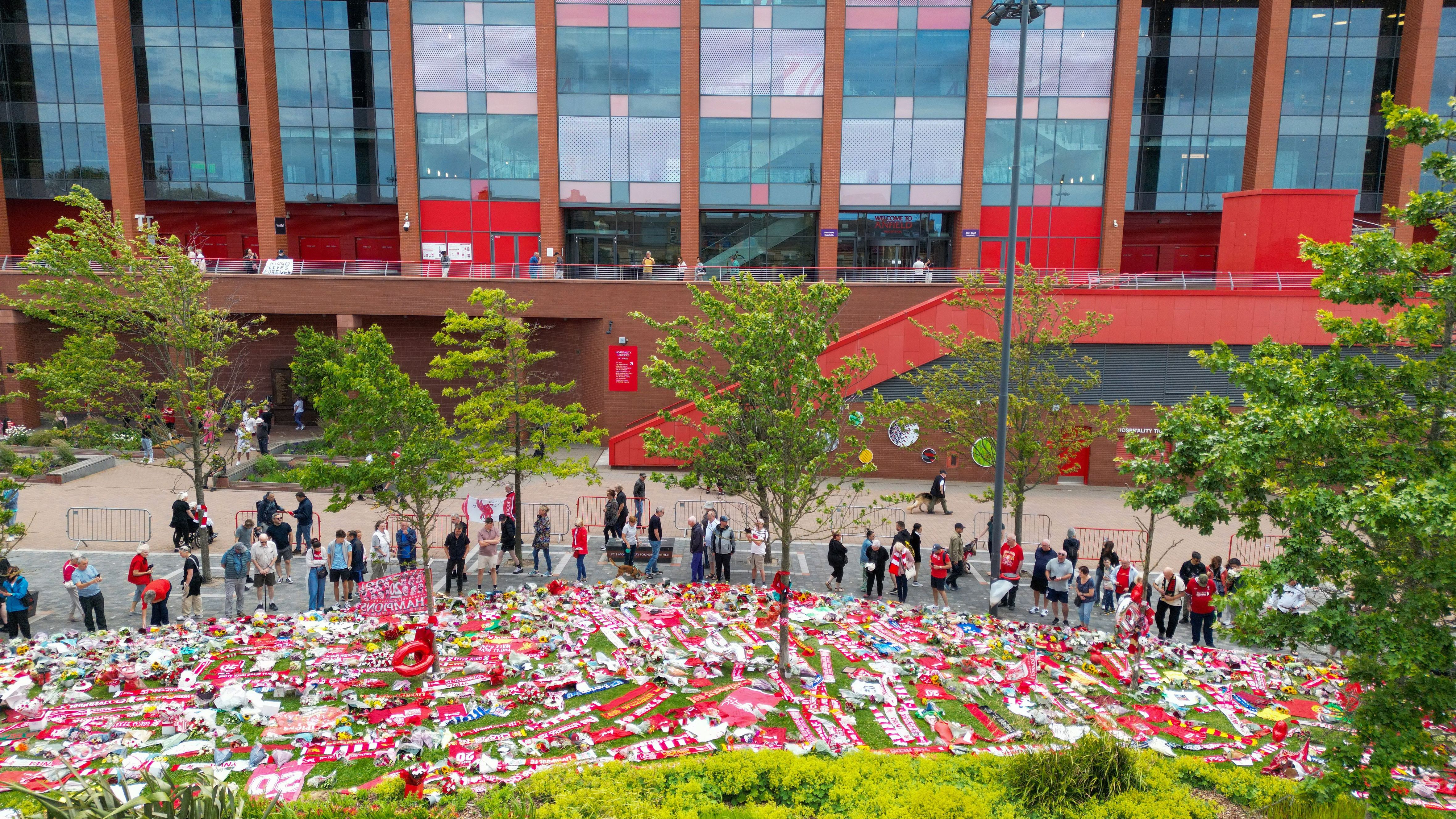 Diogo Jota honoured by Liverpool with special 'forever' squad place on club website following tragic death