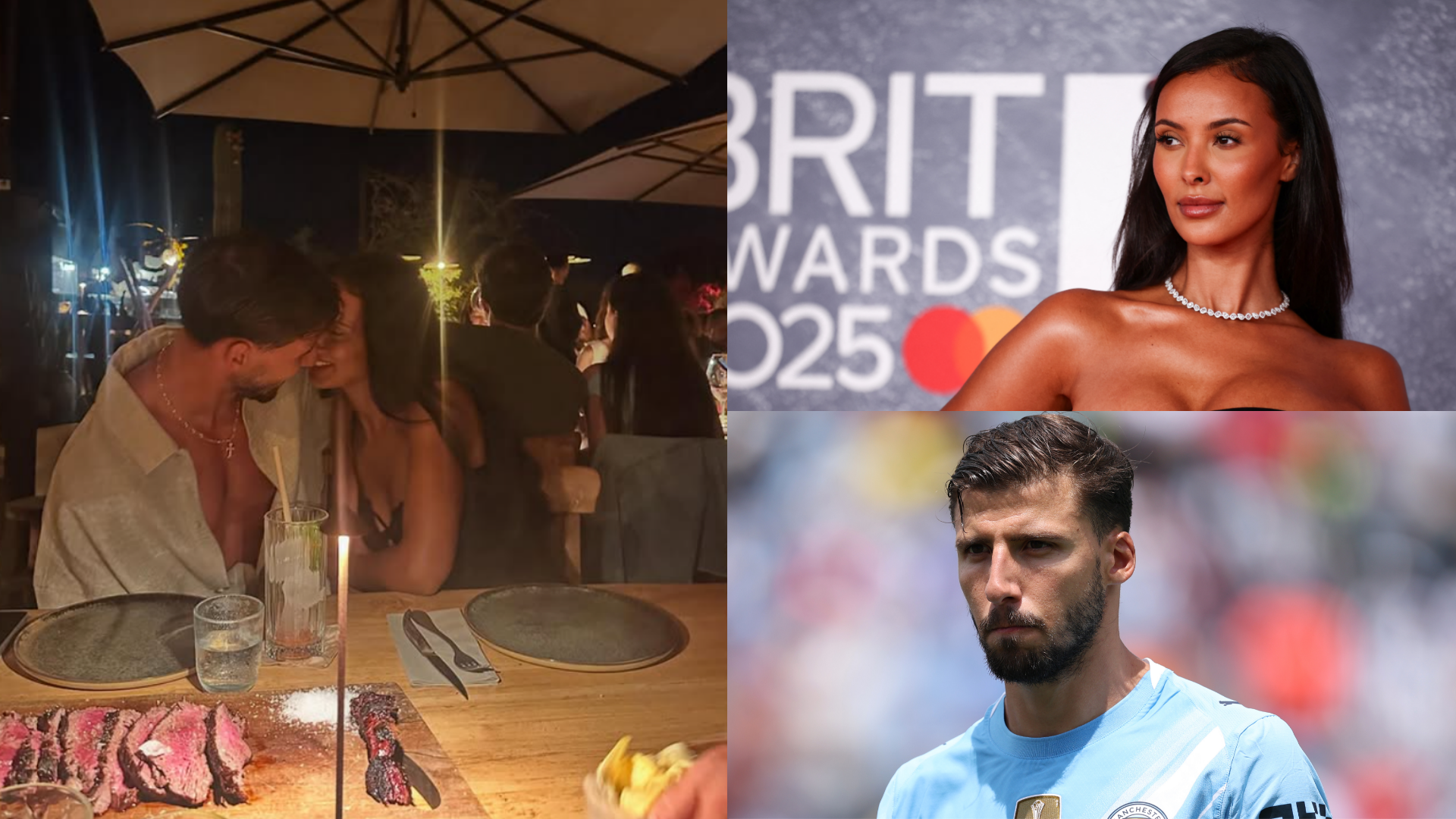 Kisses & cuddles in Ibiza! Maya Jama shares snaps from ‘magic' holiday with Ruben Dias as Love Island presenter & Manchester City defender see romance blossom