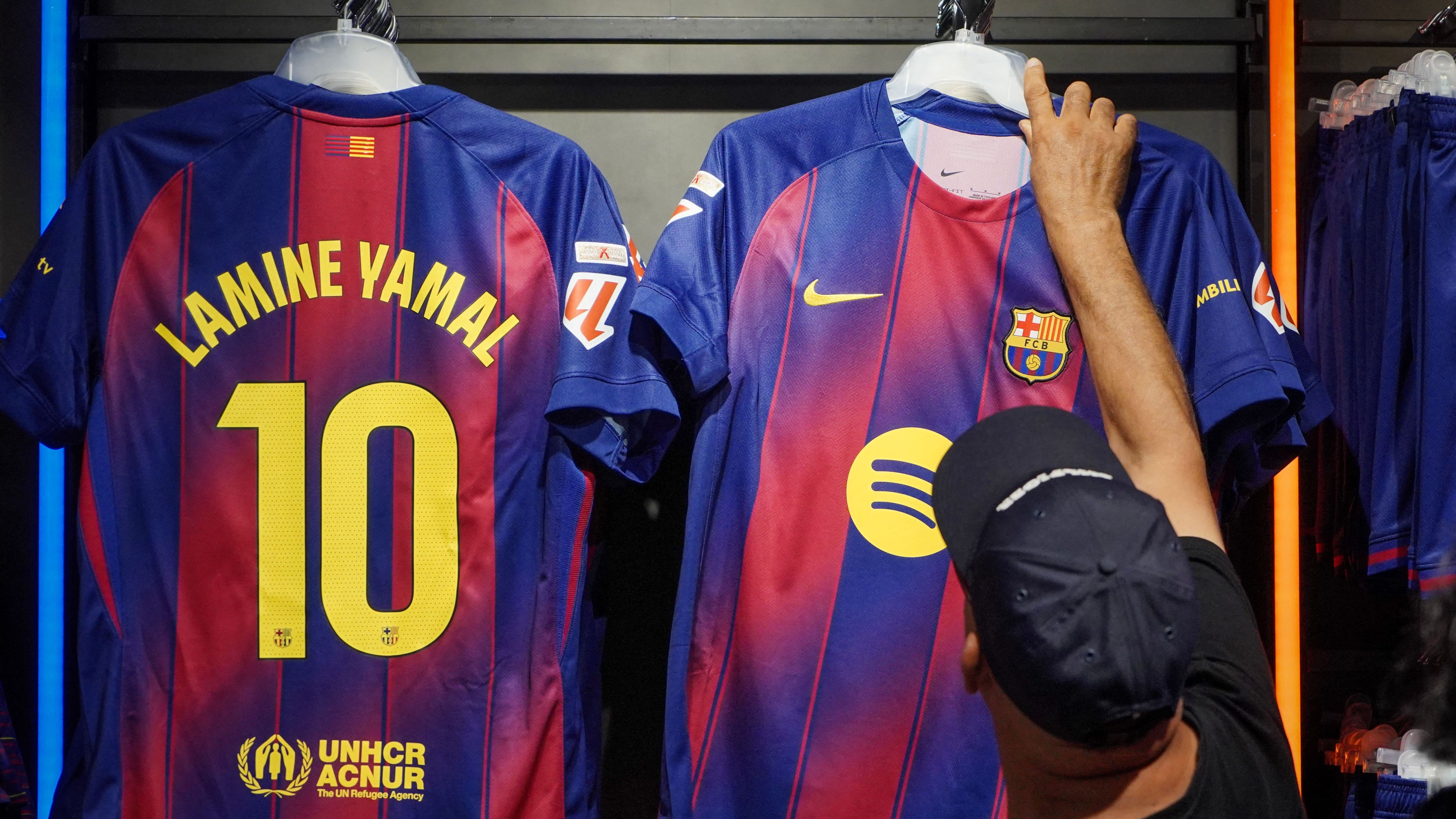 Barcelona to wage €120m war with Spotify over sponsorship contract as La Liga champions look to cash in on Lamine Yamal hype