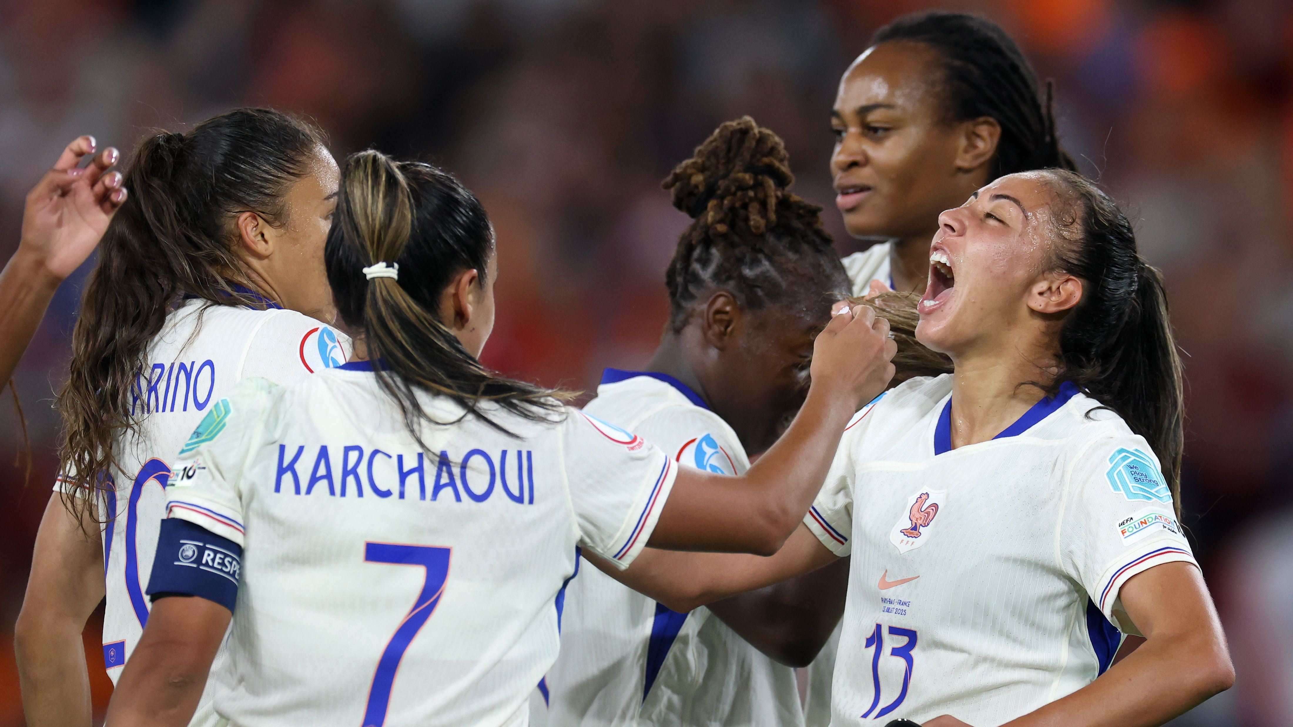 Delphine Cascarino's clutch brace helps France come from behind to beat the Netherlands and secure top spot ahead of England in Euro 2025 group