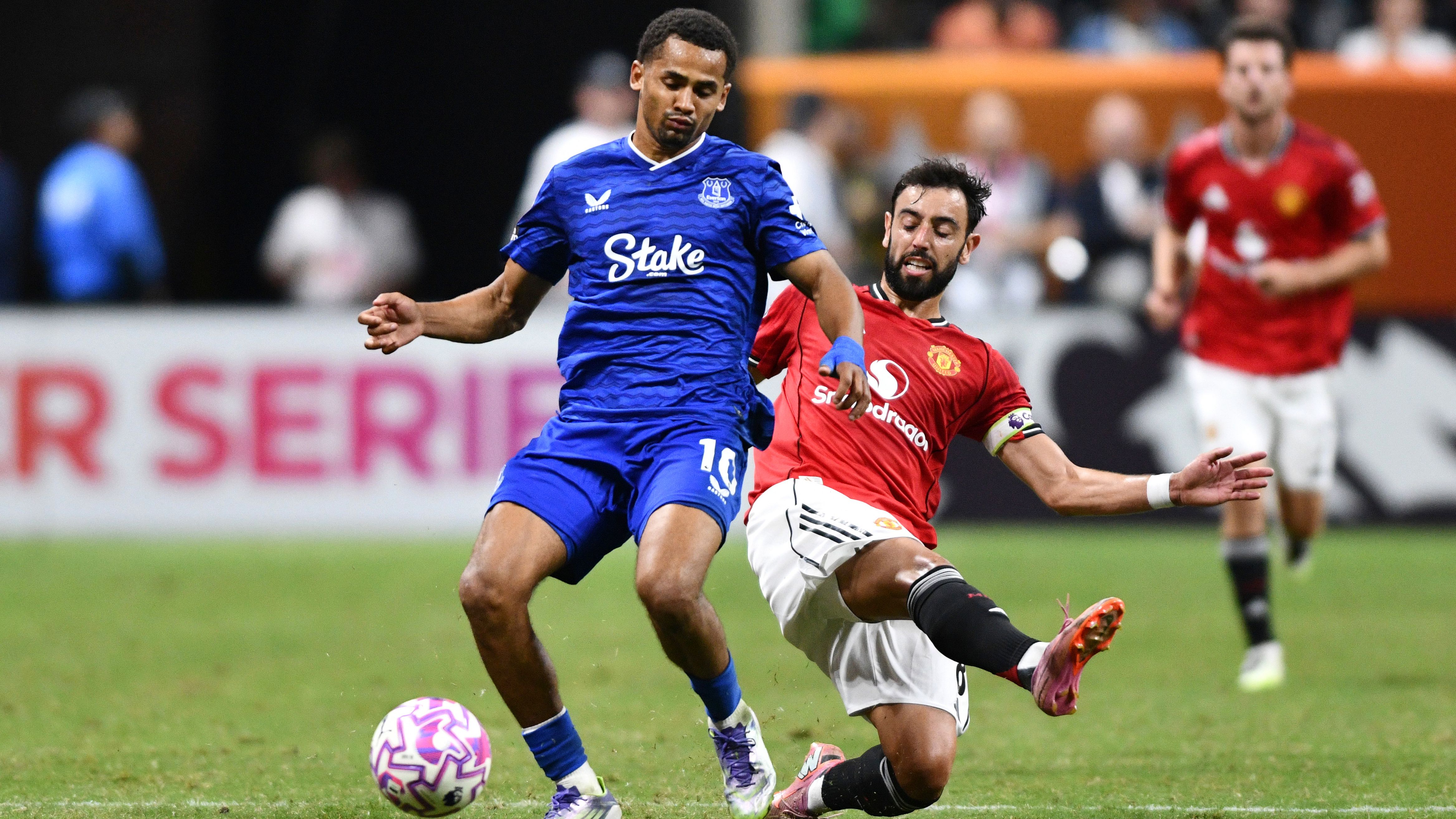 VIDEO: Man Utd's Bruno Fernandes labelled 'one of the most unlikeable players on earth' for brutal foul on Everton's Iliman Ndiaye that sparked ugly clash in pre-season friendly