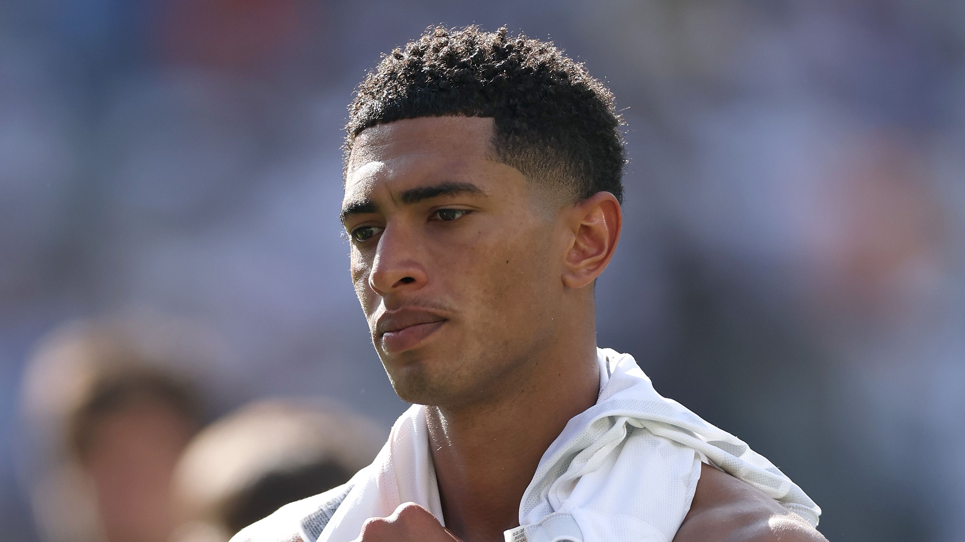 Jude Bellingham winces during shoulder exercises as Real Madrid hero continues recovery from surgery while enjoying family break in Jamaica