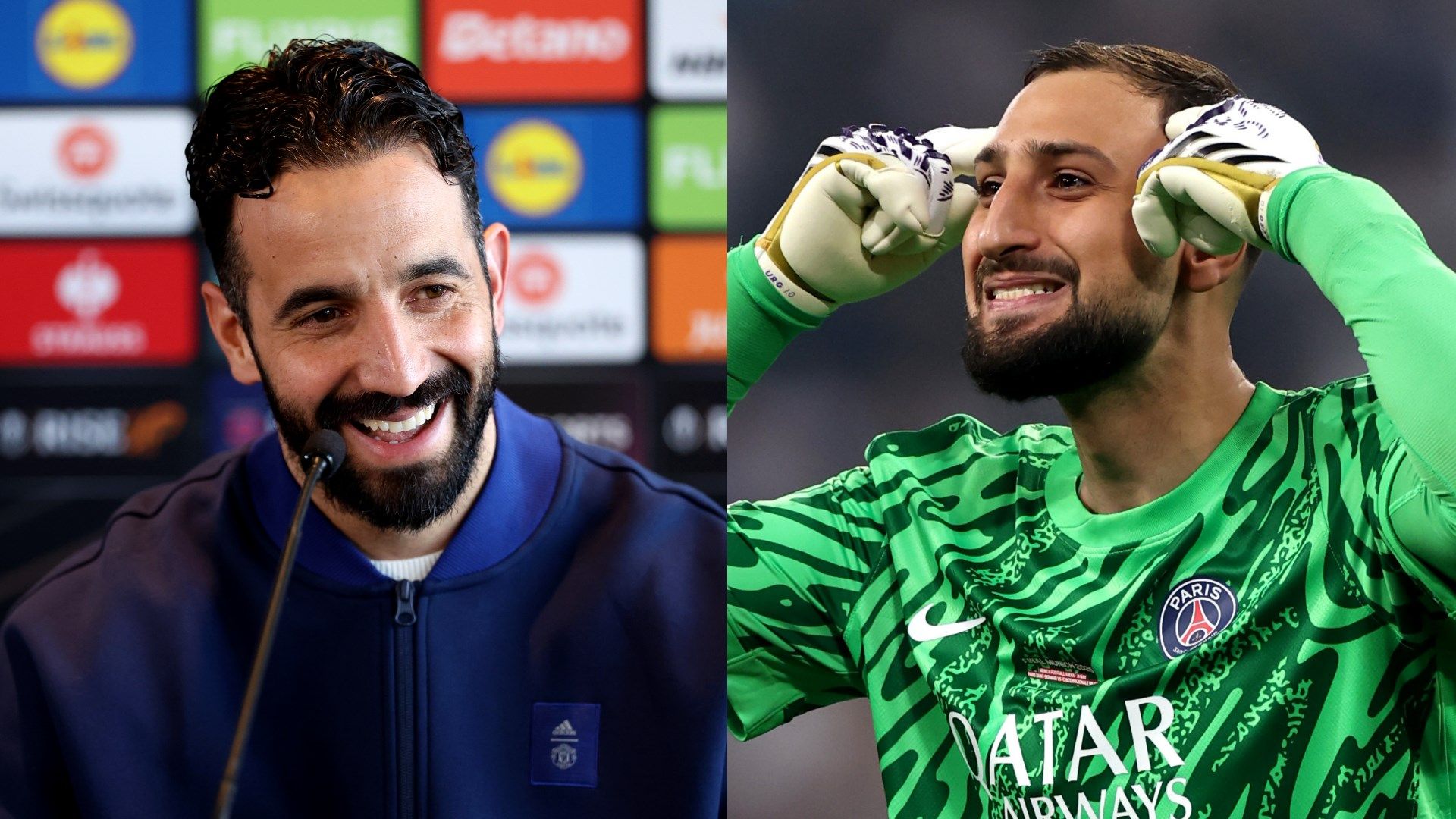 VIDEO: Man Utd fan asks Ruben Amorim if he's signing Gianluigi Donnarumma as Red Devils boss sees funny side to transfer question