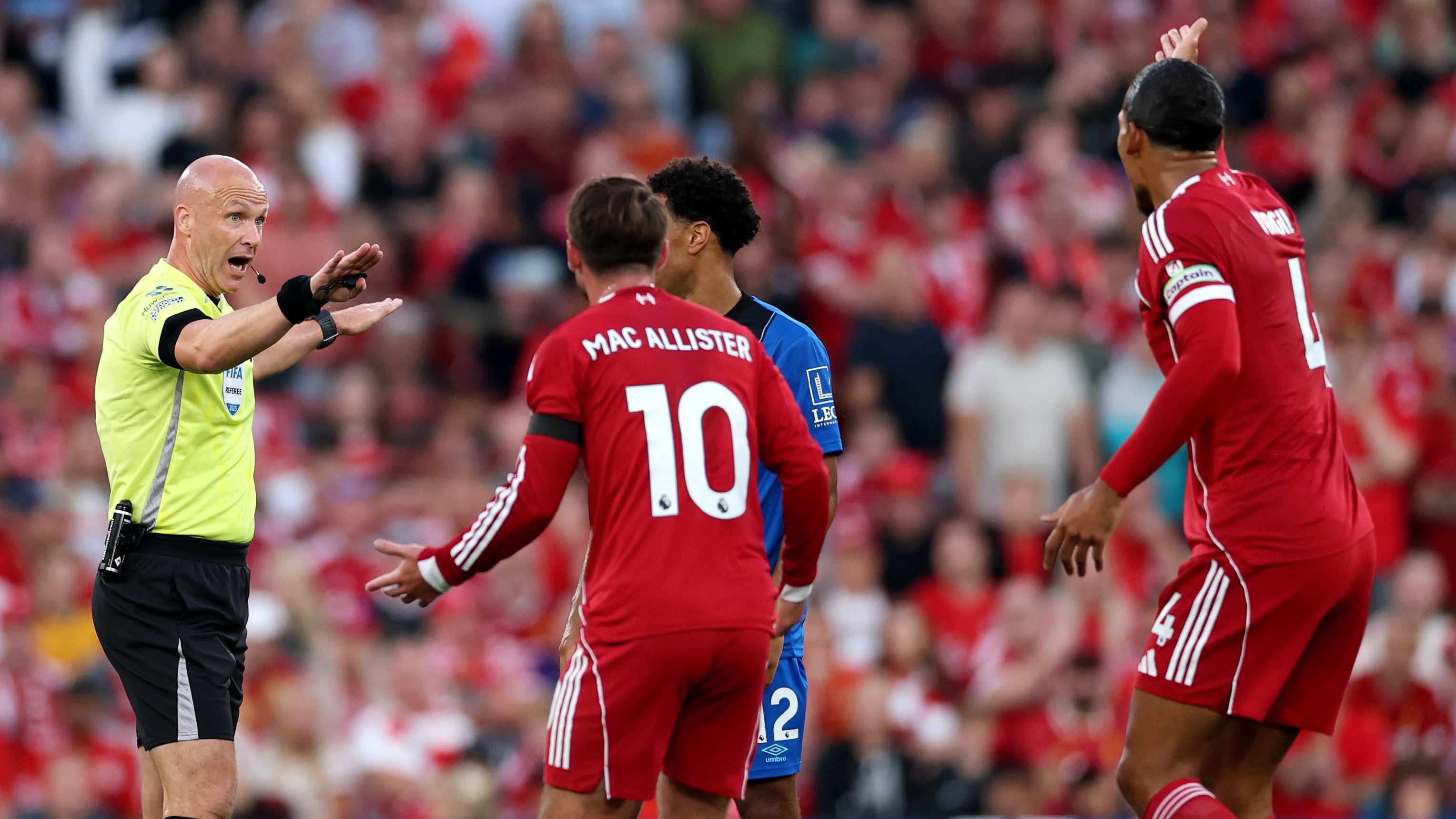 'VAR destroying football again' - Fans rage at horror red card decision minutes into Premier League opener between Liverpool and Bournemouth