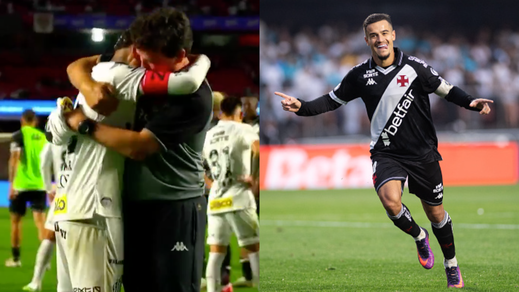 VIDEO: Neymar breaks down in tears after Philippe Coutinho-inspired Vasco da Gama annihilate Santos in Serie A relegation six-pointer as head coach Cleber Xavier is immediately sacked