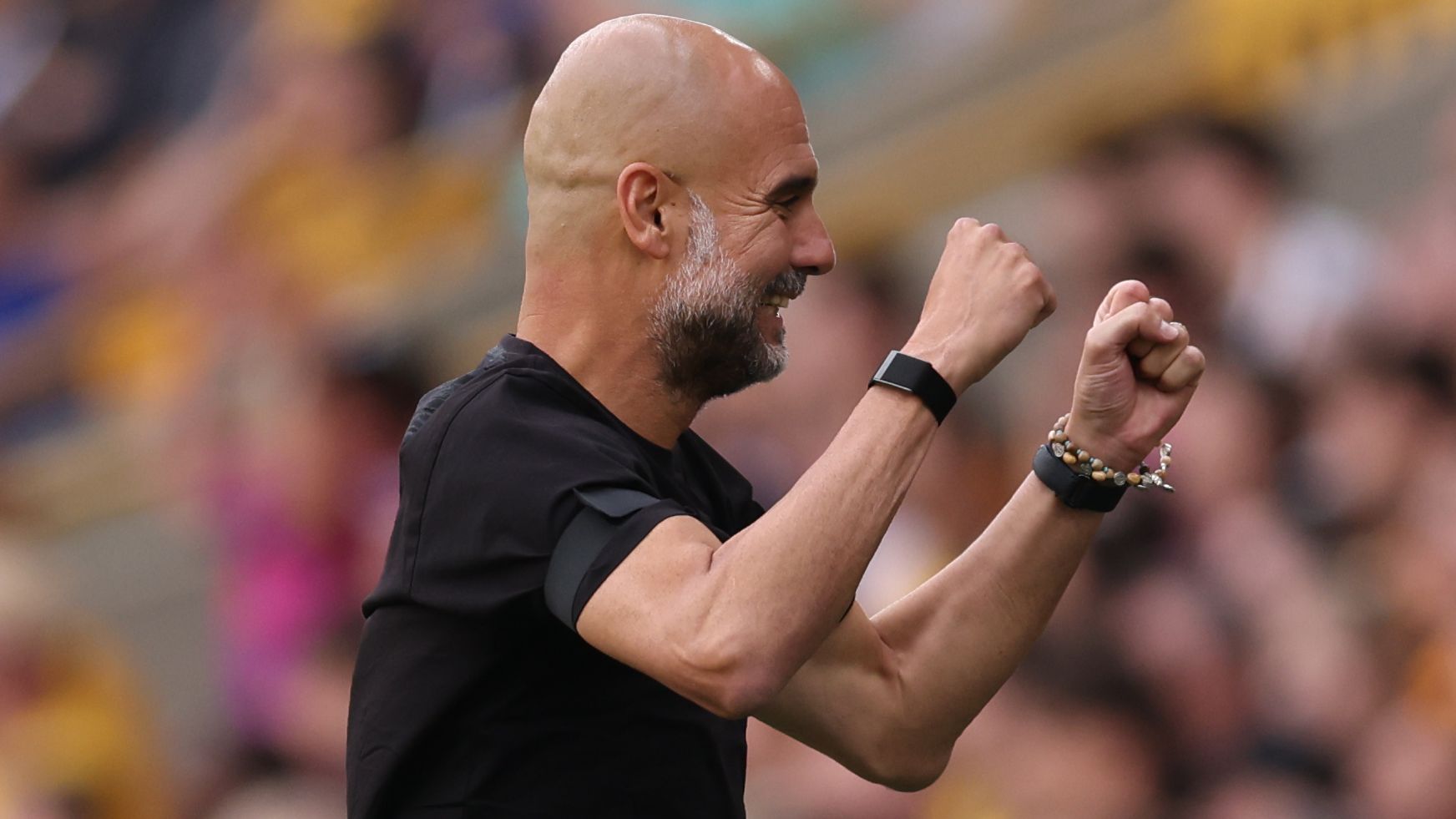 Thomas Tuchel shares warm embrace with old adversary Pep Guardiola as England boss pays visit to Man City training ground