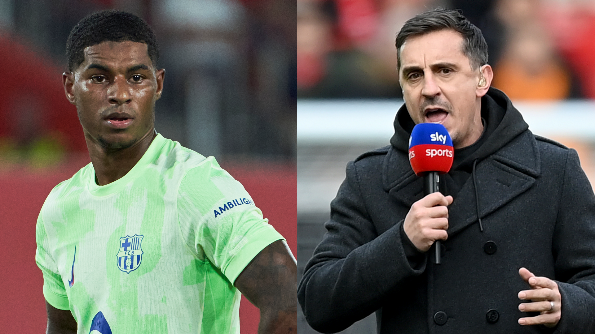 'Concentrate on Barcelona' - Gary Neville aims savage '10 years' dig at Marcus Rashford while dismissing Man Utd loanee's public criticism of the club