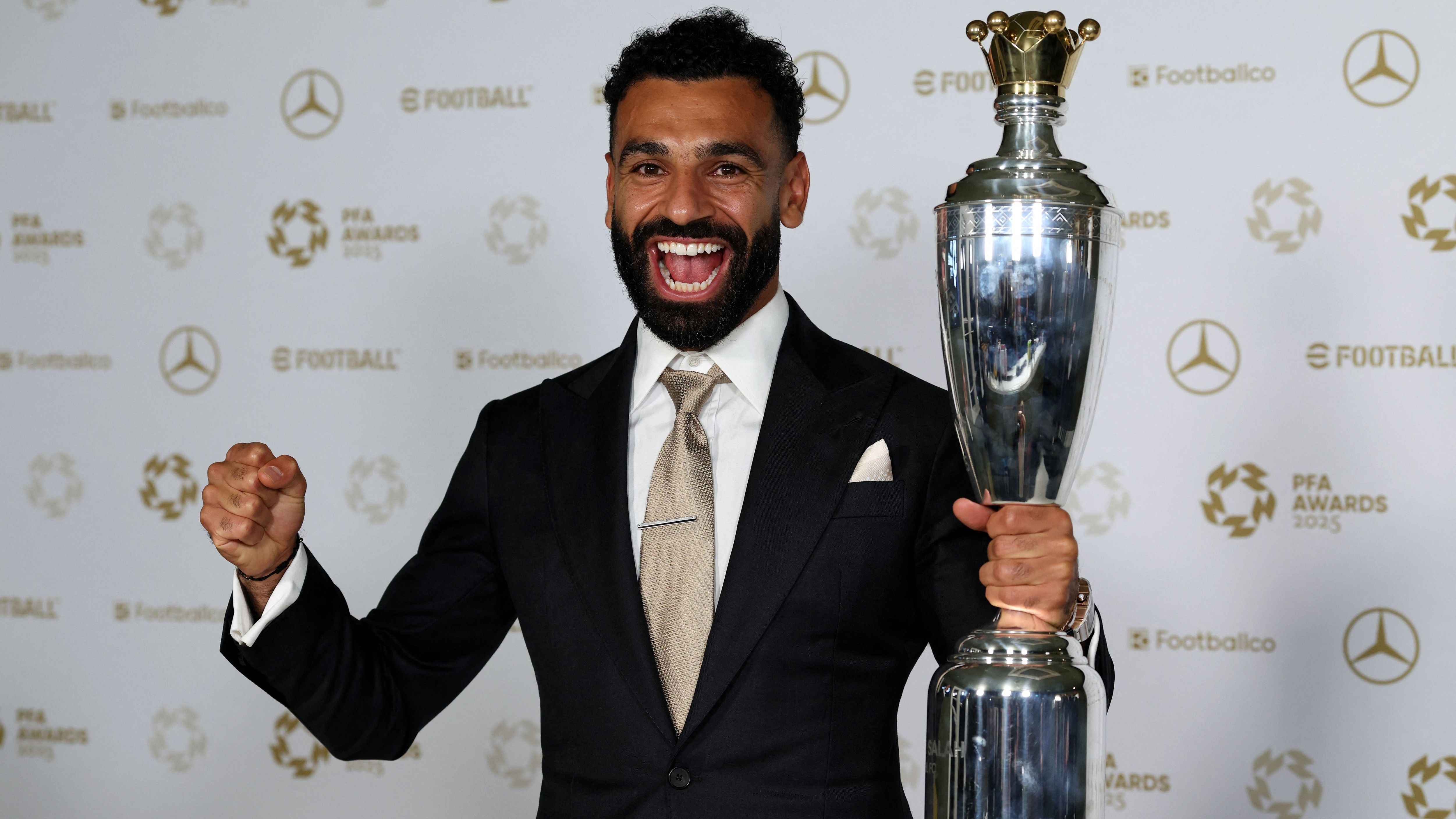 Mohamed Salah beats Liverpool target Alexander Isak and Bruno Fernandes to win historic third PFA Players' Player of the Year award after firing Reds to Premier League title