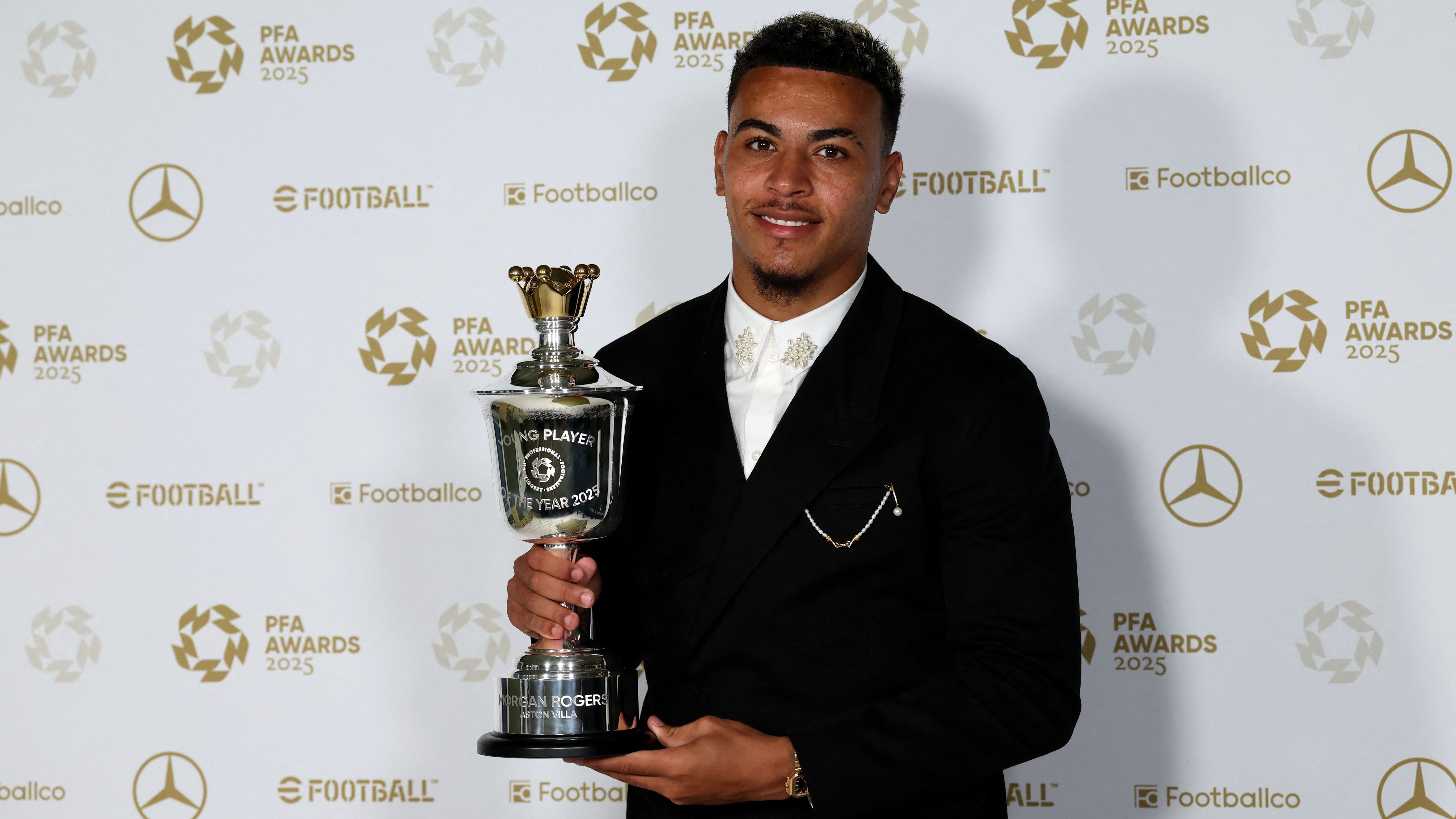 Morgan Rogers wins PFA Young Player of the Year as Aston Villa & England star pips Myles Lewis-Skelly, Liam Delap & Milos Kerkez to prestigious award after standout season