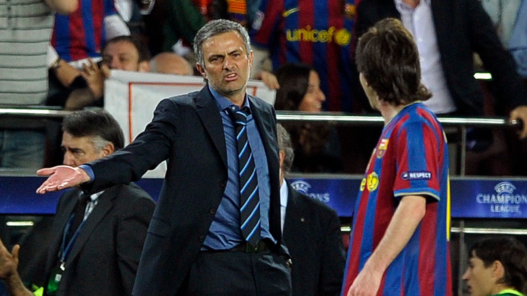Jose Mourinho explains why Lionel Messi is the player who 'helped me grow most' as a manager - but reacts angrily to GOAT question