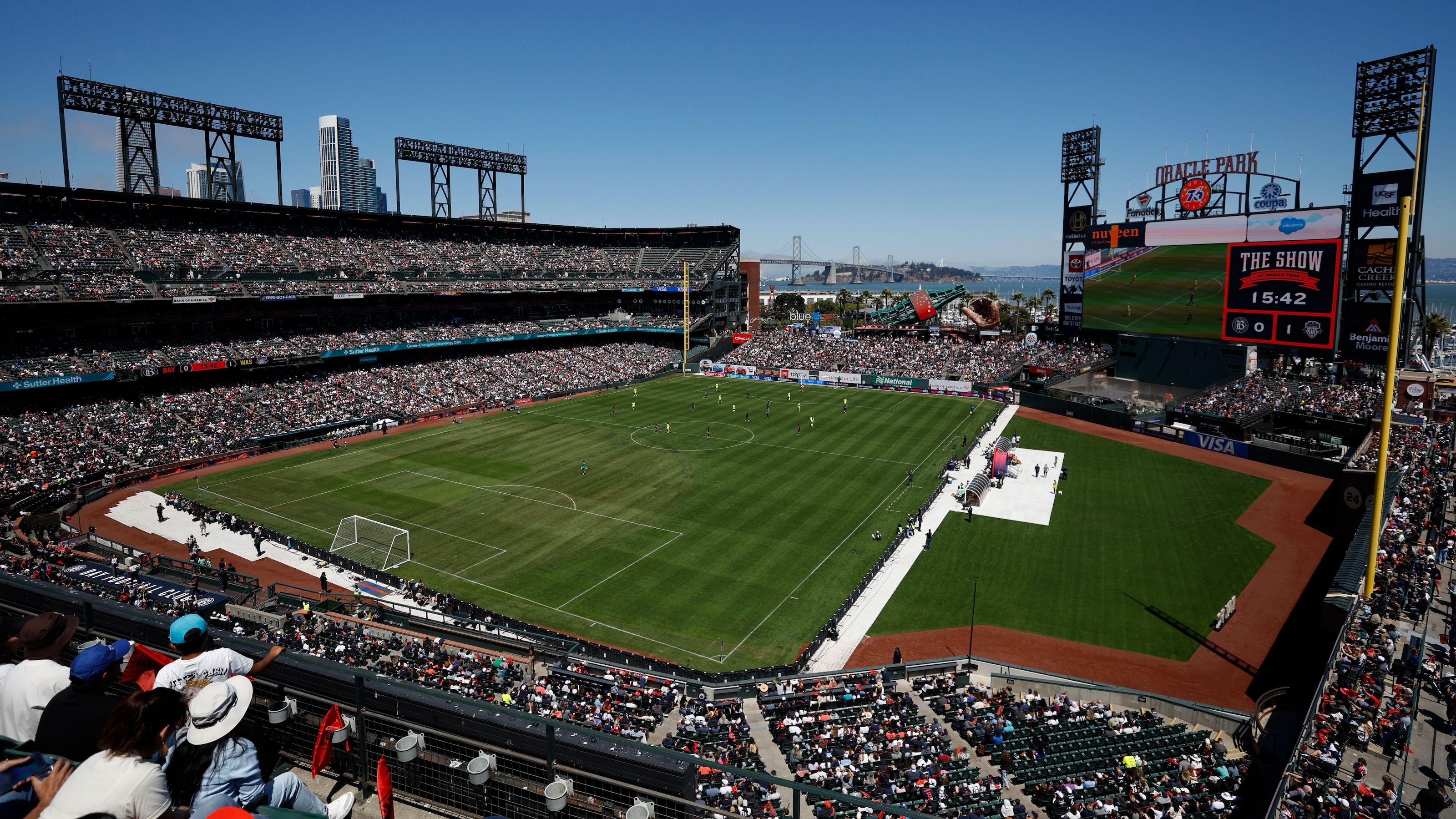 Bay FC set NWSL attendance record as they draw more than 40,000 fans against Washington Spirit at Oracle Park