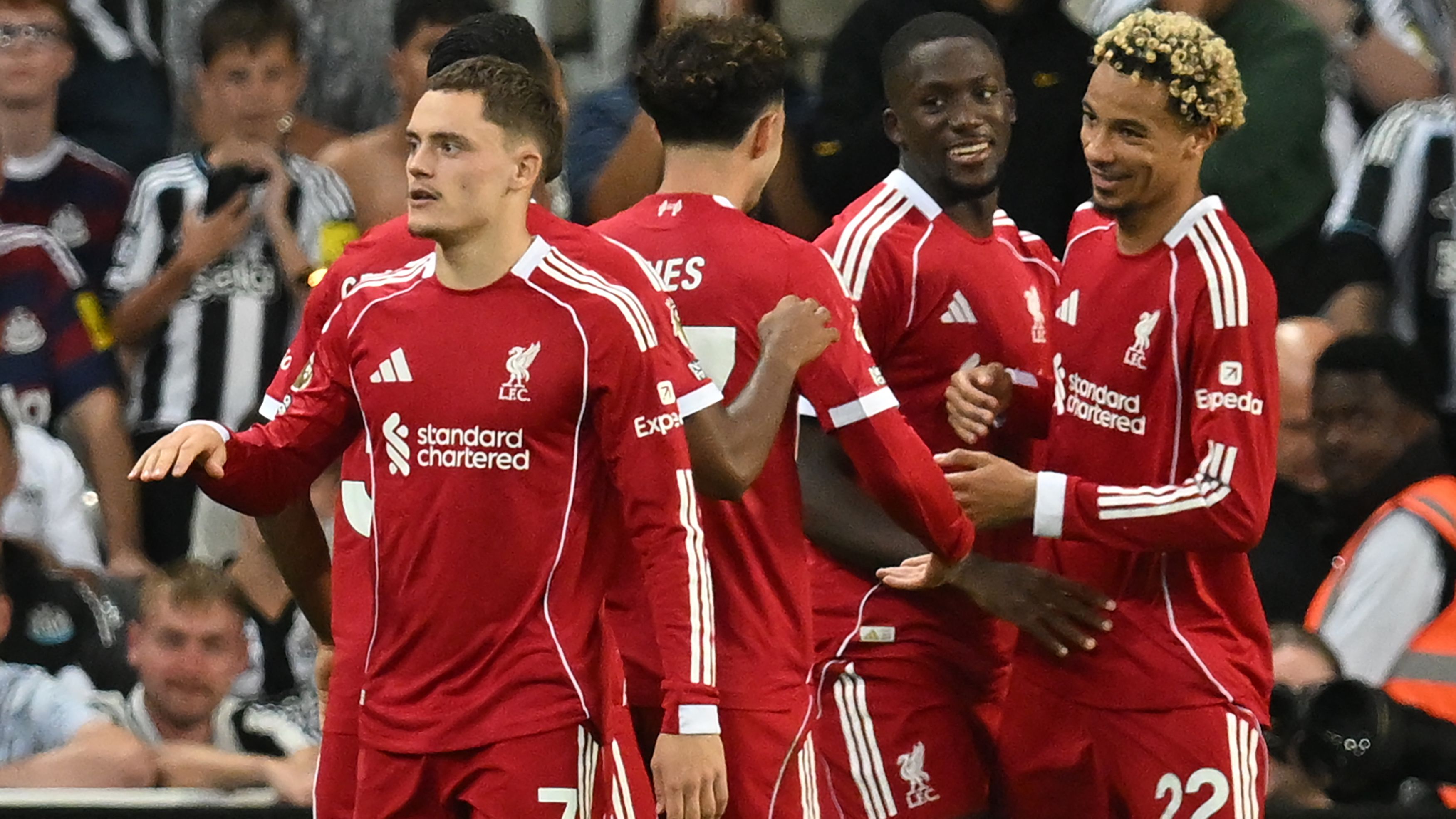 ‘Nasty tackle' - Anthony Gordon criticised for red card challenge on Liverpool's Virgil van Dijk as Dutchman's legs are left with stud marks from Newcastle winger