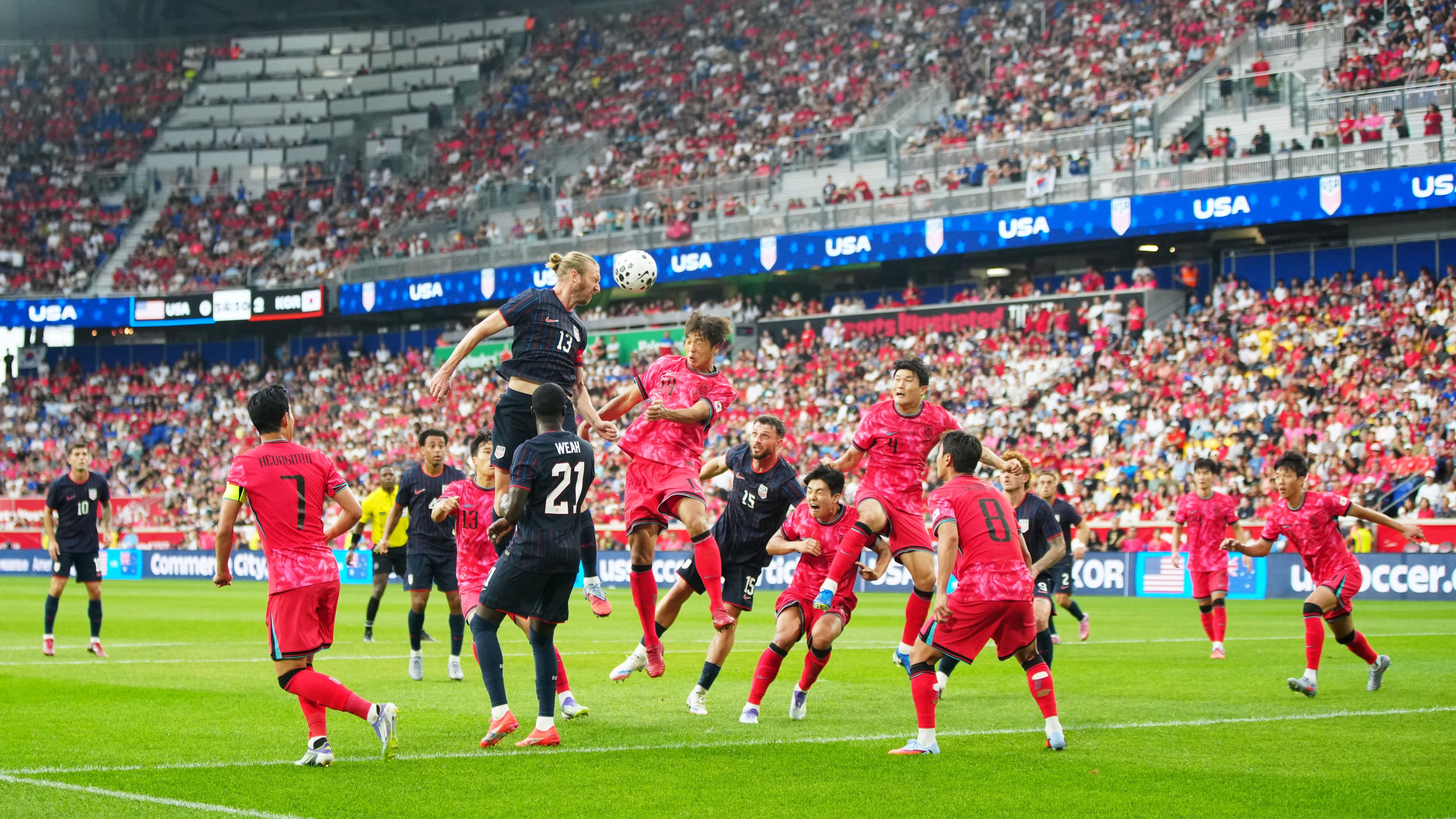 Tim Ream and Son Heung-Min share captains' moment before United States-South Korea friendly