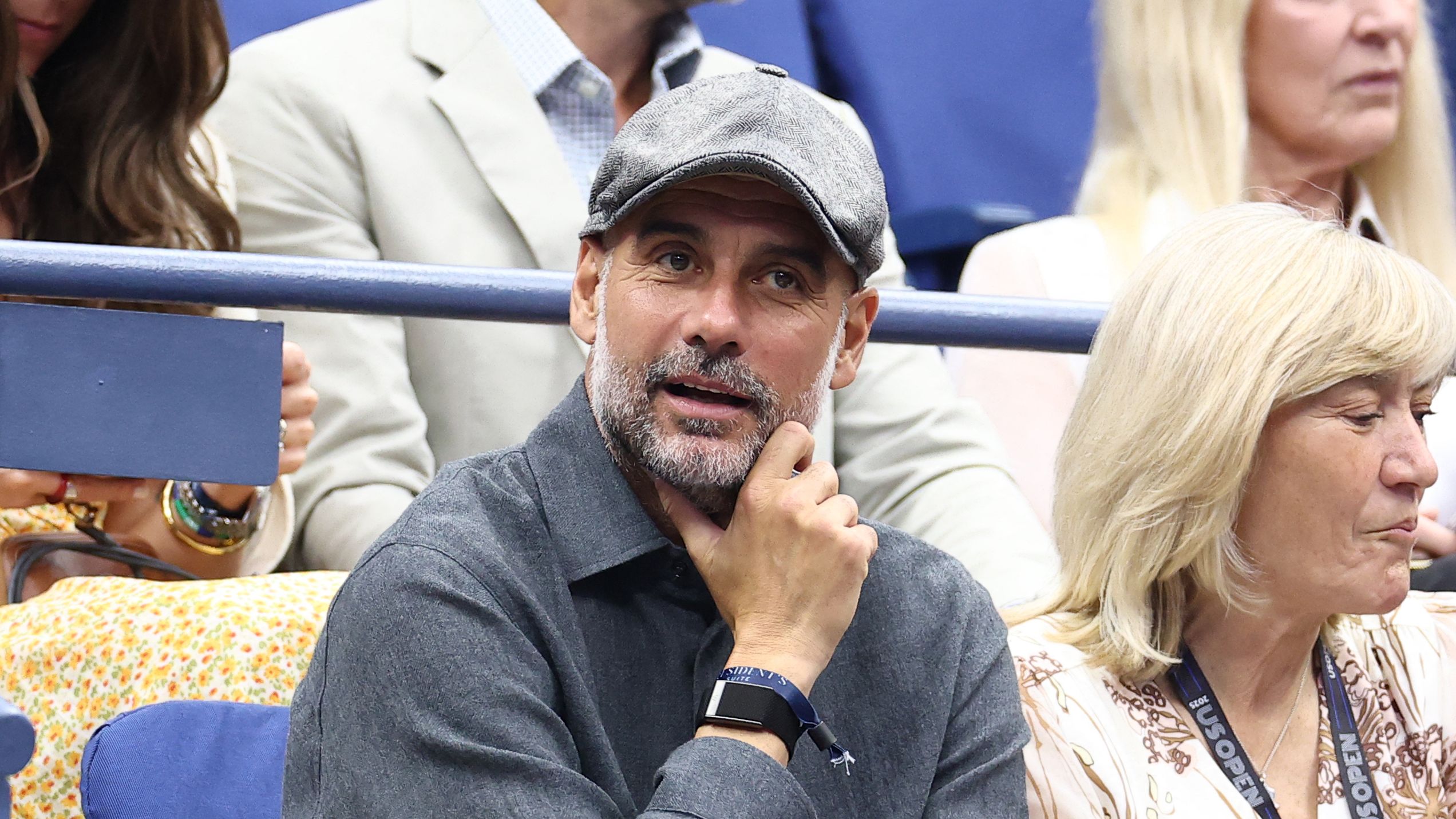 Pep Guardiola cheers Carlos Alcaraz to victory over Jannick Sinner in US Open final as Man City boss enjoys trip to Flushing Meadows during international break