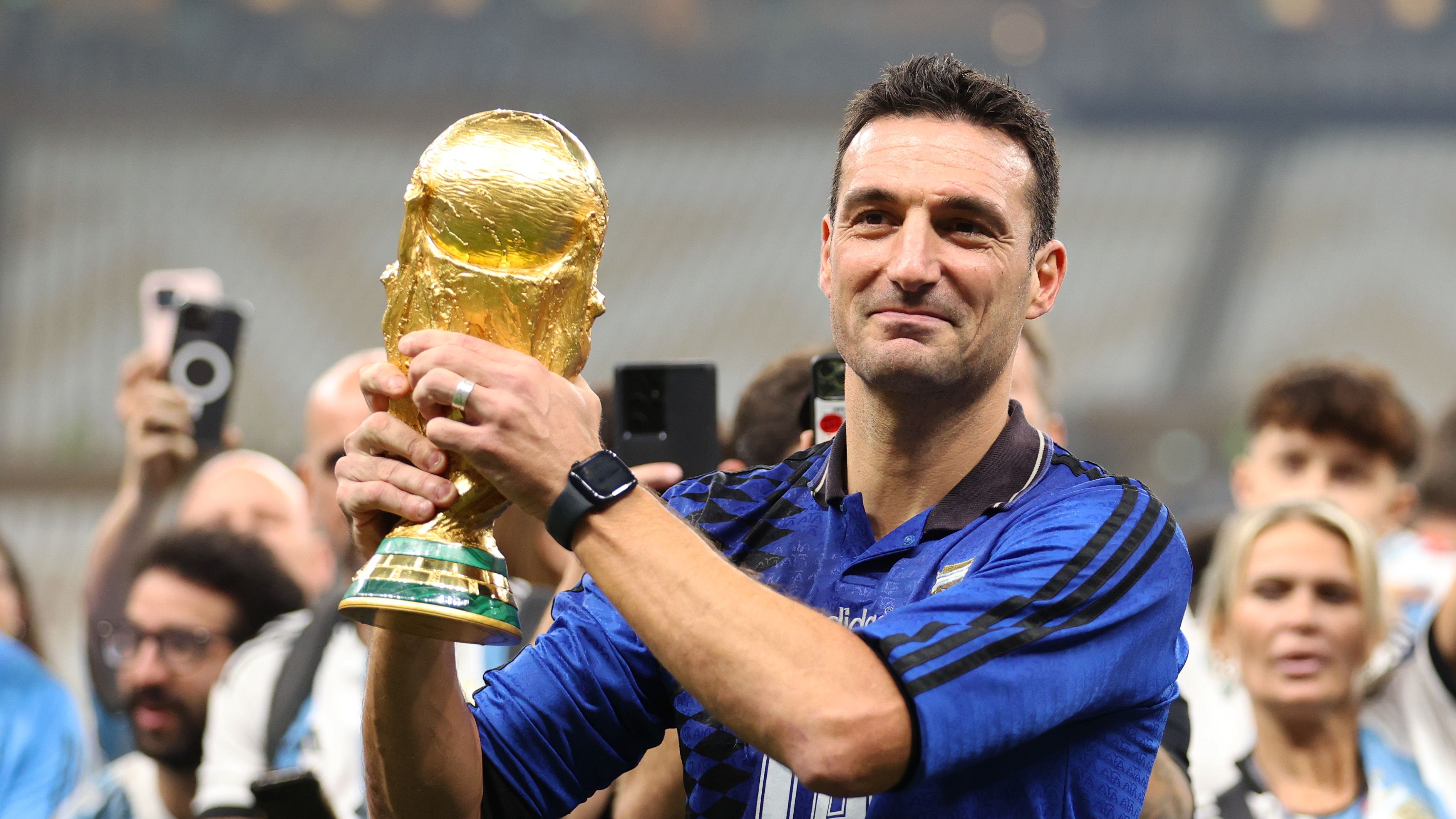 'He's the one who sticks a finger up your ass' - Angel Di Maria demands 'lifetime contract' for Lionel Scaloni as legendary Argentina winger declares he 'loves him very much'