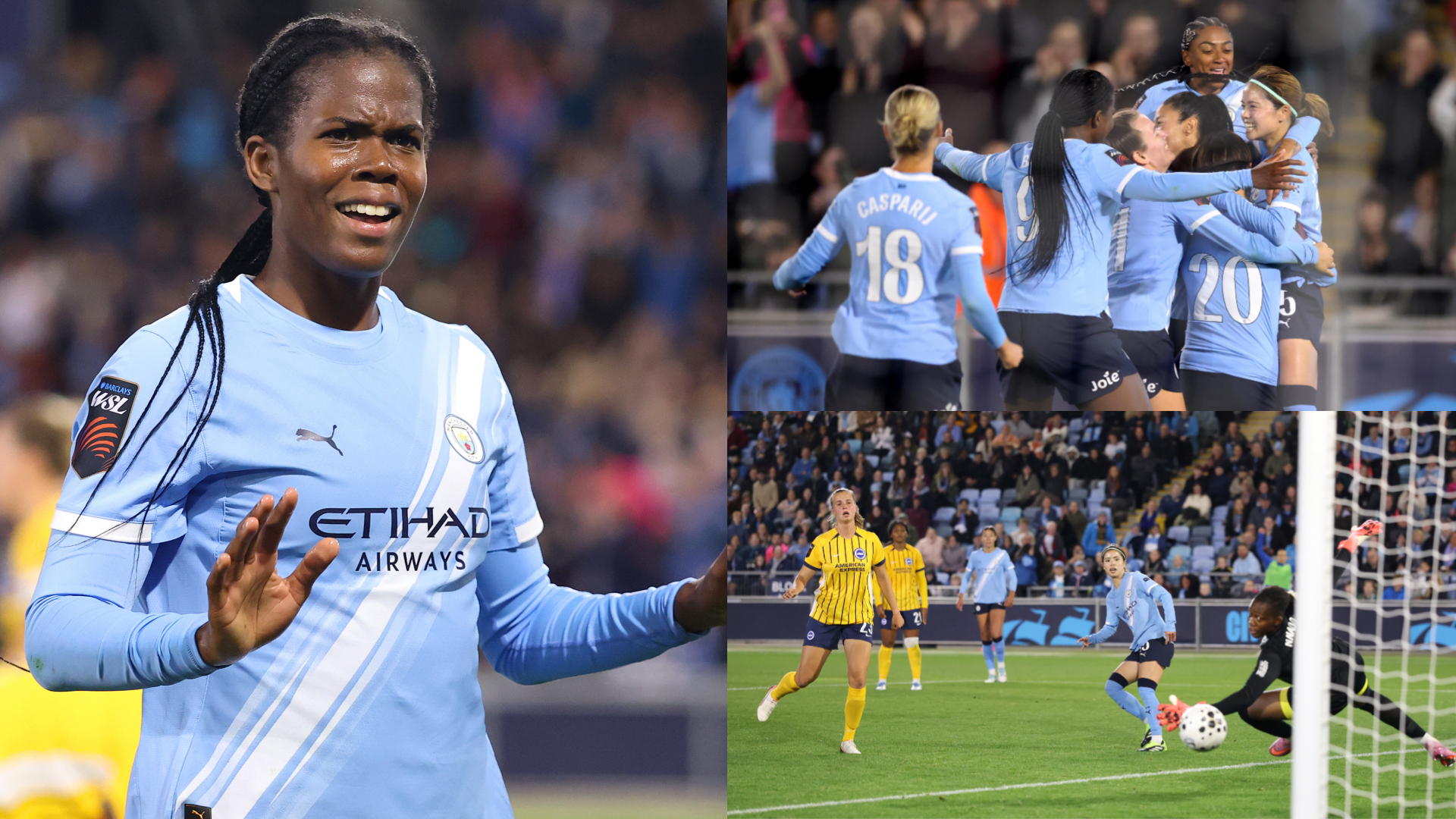 Man City women's player ratings vs Brighton: Khadija Shaw and Yui Hasegawa to the rescue! Cityzens fight back to claim first WSL win despite rare off night for Vivianne Miedema