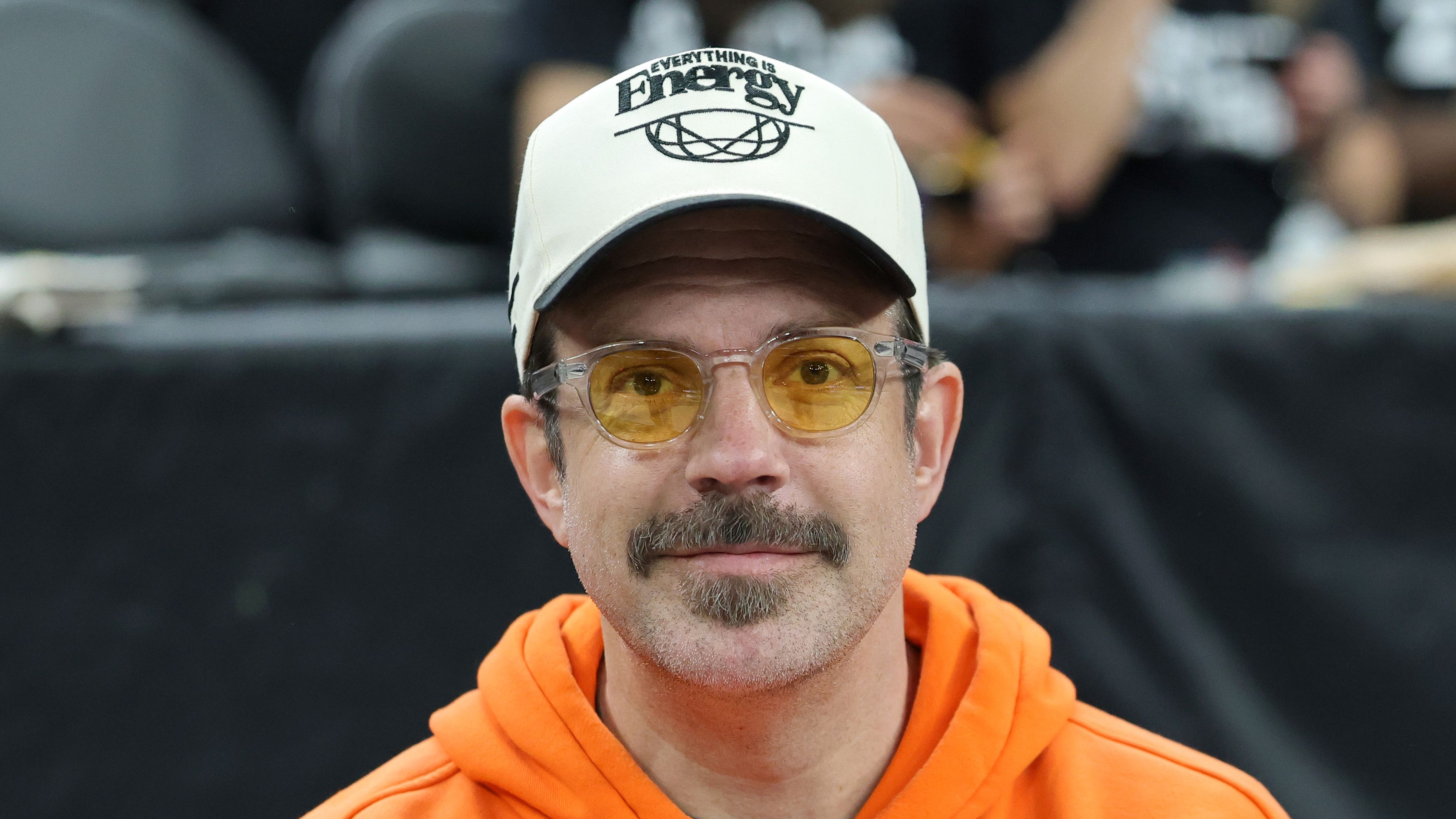 VIDEO: Ted Lasso getting tips? Actor Jason Sudeikis watches on alongside Coach Beard as Arsenal thump Nottingham Forest ahead of Season 4 release