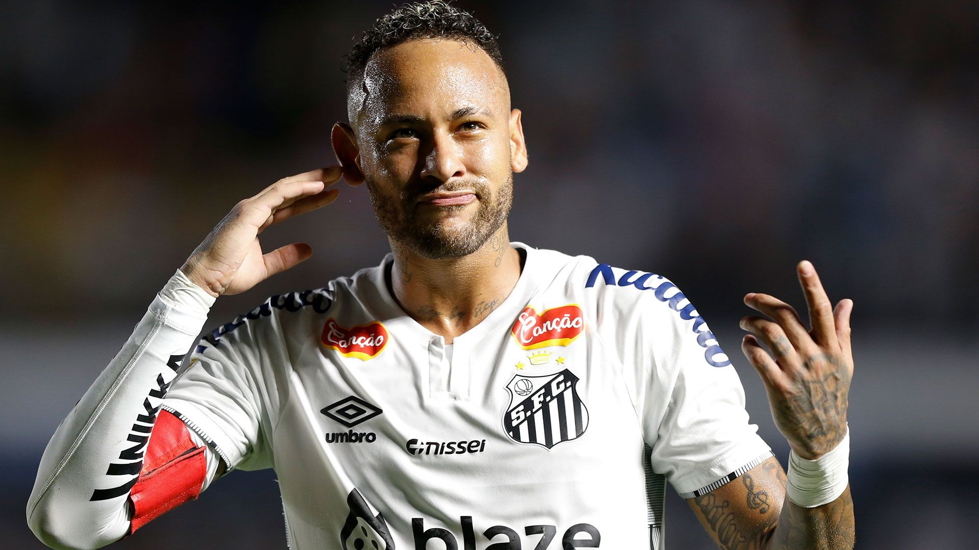 'Sh*t' - Neymar takes aim at rivals' artificial pitch after suffering injury just one minute into Santos clash with Atletico Mineiro