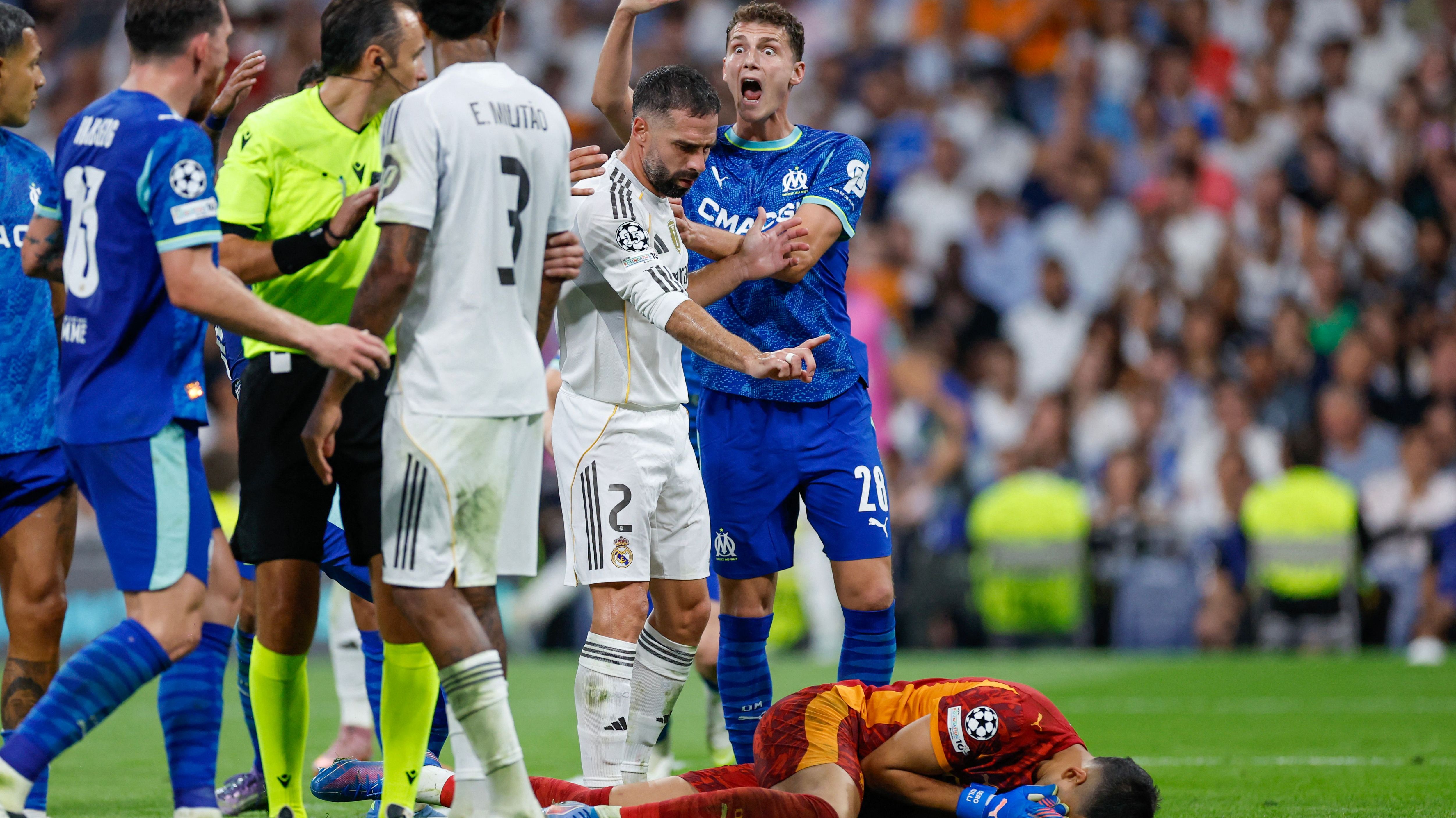 Geronimo Rulli denies 'exaggerating' reaction to Dani Carvajal headbutt as Marseille goalkeeper explains red card incident in loss to Real Madrid