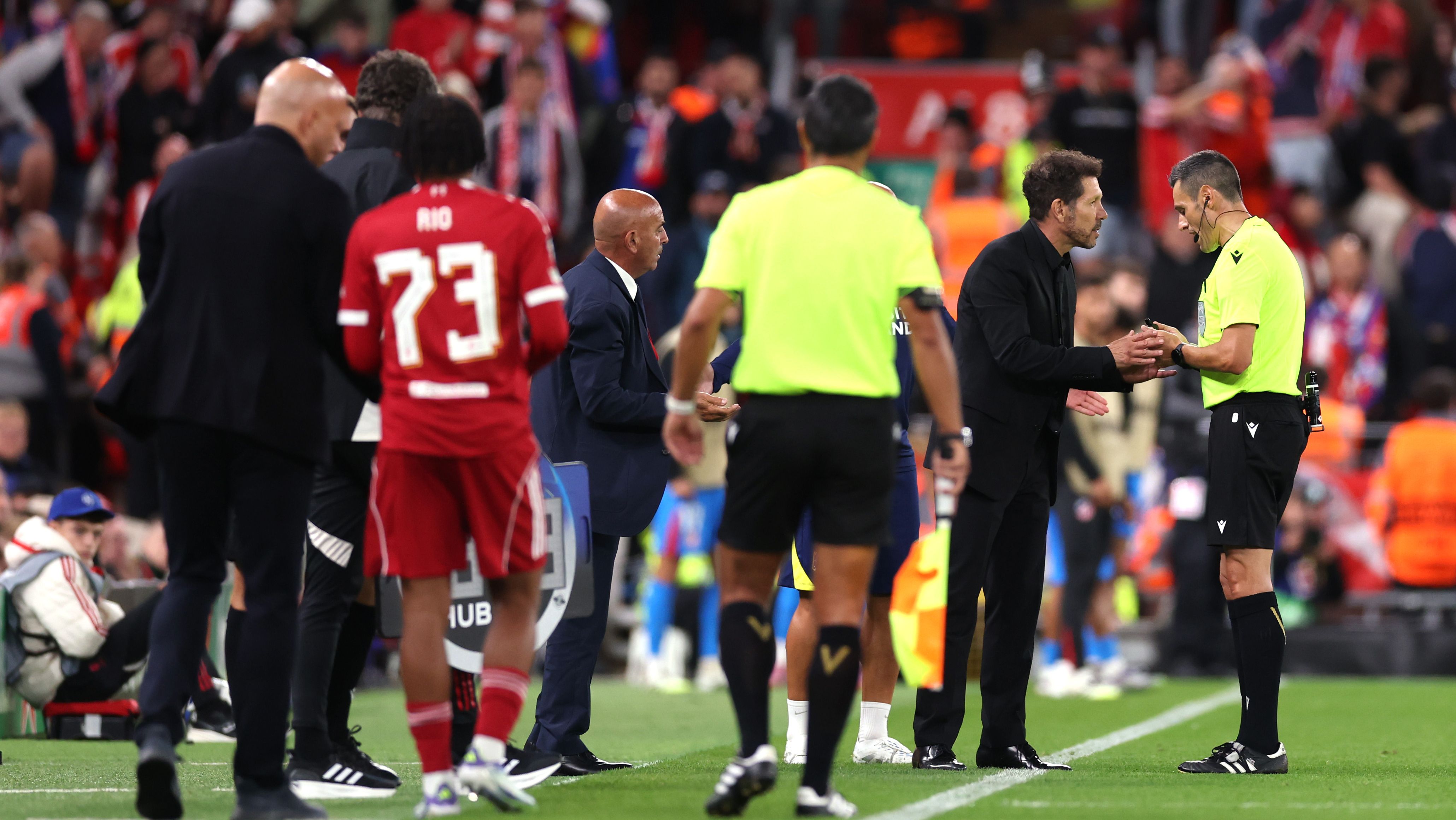 'Nothing racist' - Liverpool fan who went viral for incessant Diego Simeone abuse that led to red card is identified as he issues strong video statement to defend actions