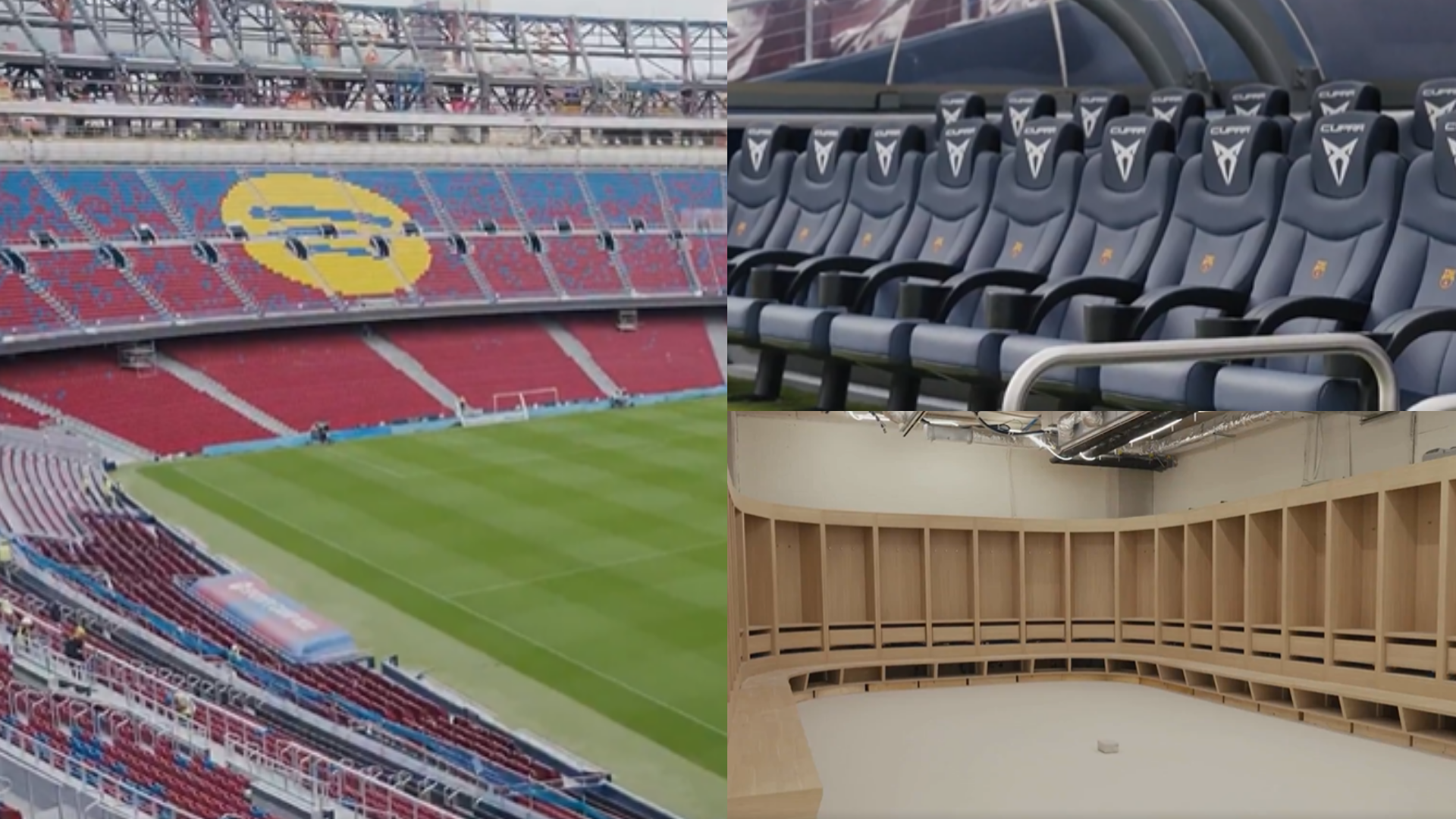 VIDEO: Changing room, benches & VIP areas! Barcelona share unseen footage of Camp Nou redevelopment as €1.5 billion project nears completion